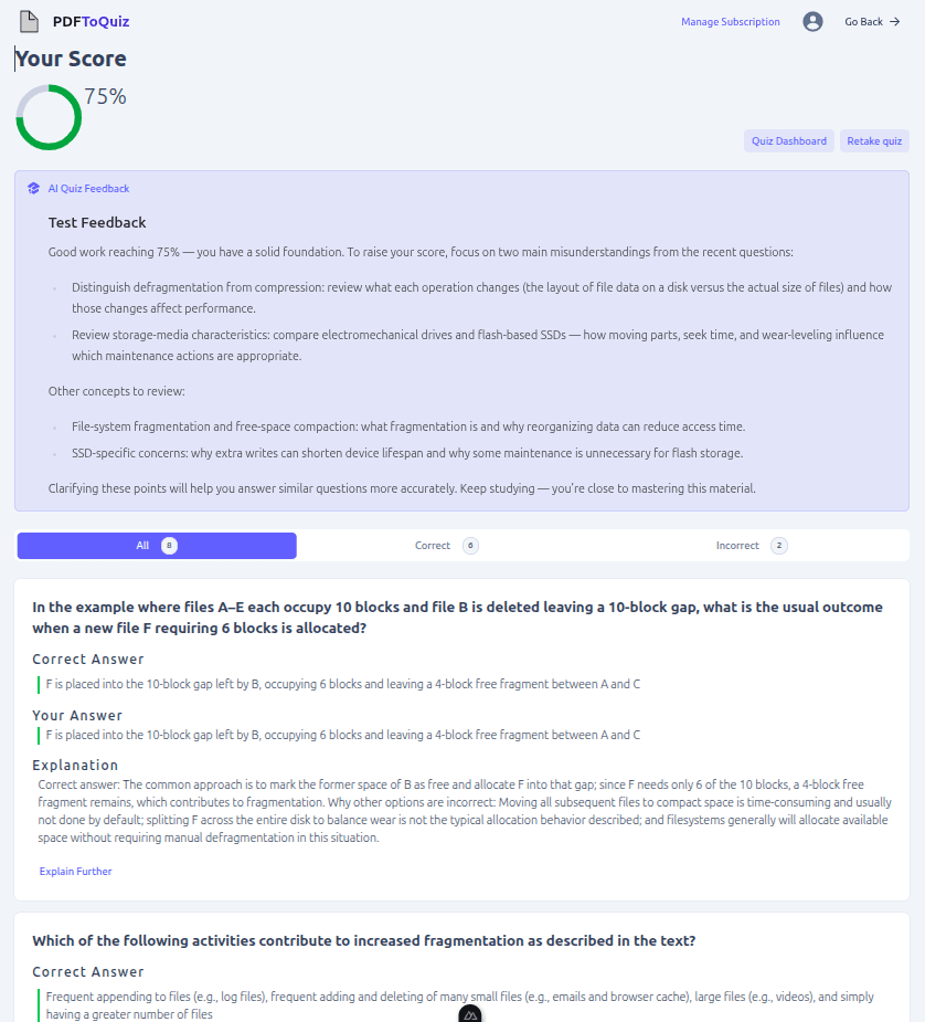 Know Exactly Why You Were Wrong